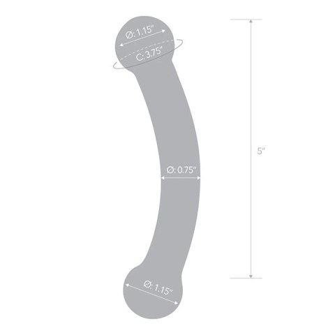 Szklane dildo - Glas Double Bull Black Szklane dildo - Glas Double Bull Black