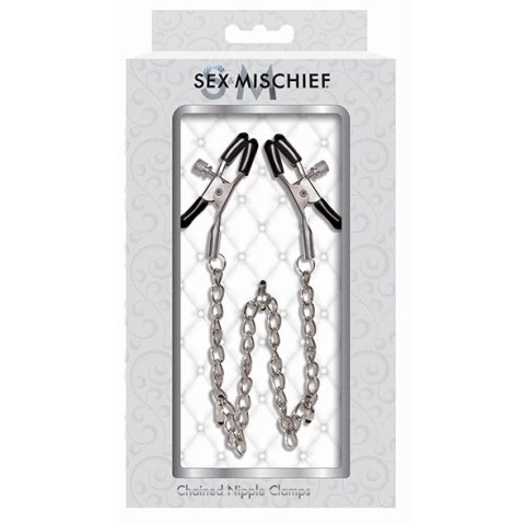 Zaciski na sutki - S&M Chained Nipple Clamps Zaciski na sutki - S&M Chained Nipple Clamps