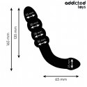 Addicted Toys Masażer Intymny Podwojny 16,5 cm Silikonowy Czarny