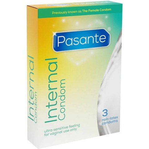 Pasante Internal Bezlateksowa Prezerwatywa Wewnętrzna 3 sztuki Pasante Internal Bezlateksowa Prezerwatywa Wewnętrzna 3 sztuki