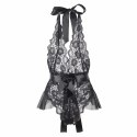 Subblime Body z falbankami czarne L/XL - elegancka bielizna damska