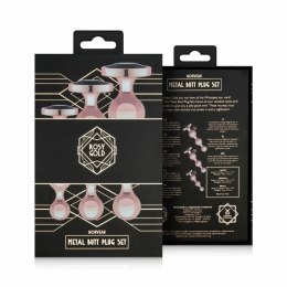 Rosy Gold Zestaw Metalowych Zatyczek 3 szt. Rose Gold Dekoracyjny Kryształ