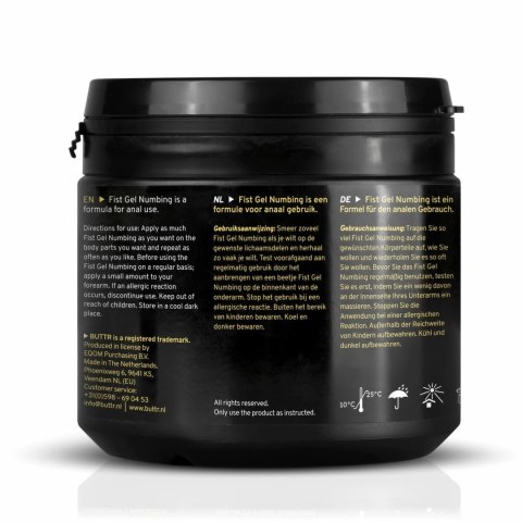 BUTTR Fisting Gel Numbing 500 ml - żel nawilżający z mentolem BUTTR Fisting Gel Numbing 500 ml - żel nawilżający z mentolem