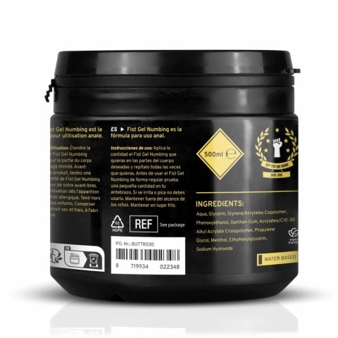 BUTTR Fisting Gel Numbing 500 ml - żel nawilżający z mentolem BUTTR Fisting Gel Numbing 500 ml - żel nawilżający z mentolem