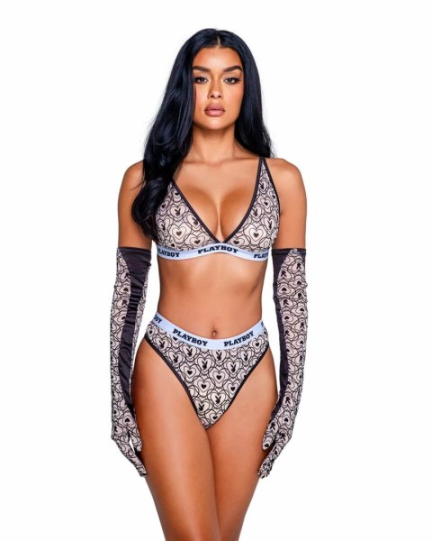 Playboy Lingerie Bunny Sport Set 2-częściowy z logo, czarny Playboy Lingerie Bunny Sport Set 2-częściowy z logo, czarny