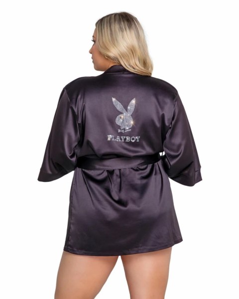 Playboy Lingerie Sparkling Bunny Kimono Plus Size z połyskiem Playboy Lingerie Sparkling Bunny Kimono Plus Size z połyskiem