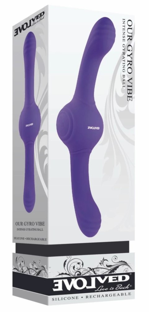Evolved Our Gyro Vibe Dual End Fioletowy Wibrator Obustronny USB Evolved Our Gyro Vibe Dual End Fioletowy Wibrator Obustronny USB