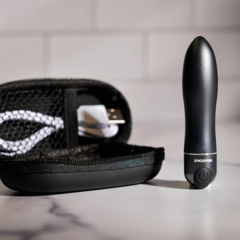 Evolved Travel Gasm Bullet Black - kompaktowy model aluminiowy z etui