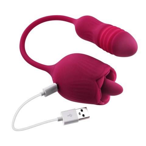 Evolved Wild Rose Red - wielofunkcyjny masażer z systemem podwojnej wibracji Evolved Wild Rose Red - wielofunkcyjny masażer z systemem podwojnej wibracji