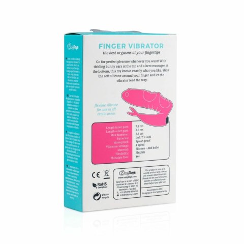 EasyToys Wibrujący Nakładka na Palec Czarny Silikonowy Model Ergonomiczny EasyToys Wibrujący Nakładka na Palec Czarny Silikonowy Model Ergonomiczny