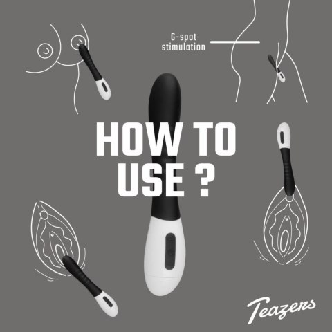 Teazers G-Spot Model Czarny - 30 Trybow, Ładowanie USB, Silikon Teazers G-Spot Model Czarny - 30 Trybow, Ładowanie USB, Silikon