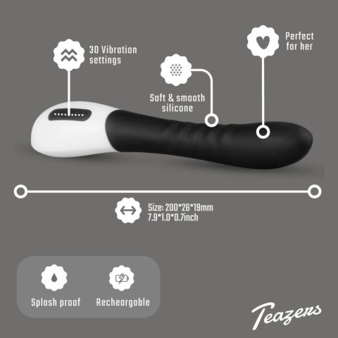Teazers G-Spot Model Czarny - 30 Trybow, Ładowanie USB, Silikon Teazers G-Spot Model Czarny - 30 Trybow, Ładowanie USB, Silikon