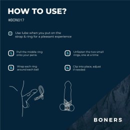 Boners 8-Style Regulowany Pierścień Anatomiczny na Strefy Intymne