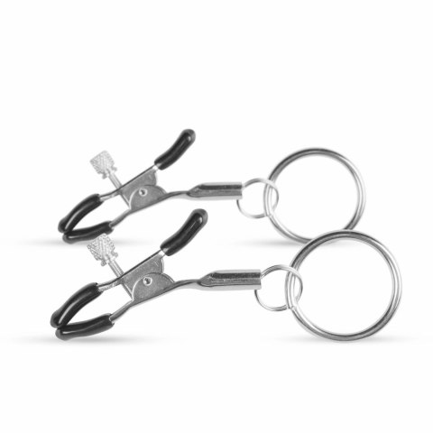 EasyToys Metalowe Zaciski z Pierścieniem - Regulowane, Srebrne EasyToys Metalowe Zaciski z Pierścieniem - Regulowane, Srebrne