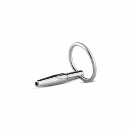 EasyToys Metalowy Korek Intymny Hollow Plug z Uchem 75 mm Srebrny