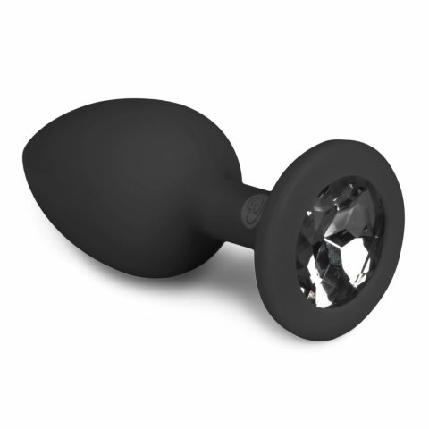 EasyToys Plug anatomiczny silikonowy Small Czarny z kryształem EasyToys Plug anatomiczny silikonowy Small Czarny z kryształem
