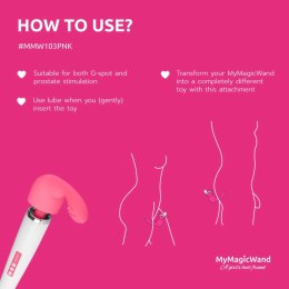 MyMagicWand Nasadka Punktowa G-Spot Attachment silikonowa rożowa