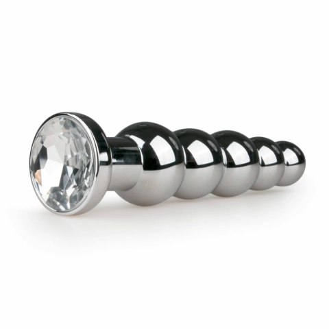 Diogol Aluminium Plug z Kryształem Clear 7,5 cm - Model Anatomiczny Diogol Aluminium Plug z Kryształem Clear 7,5 cm - Model Anatomiczny
