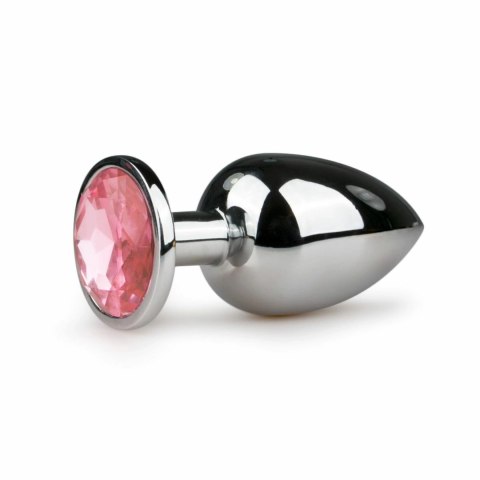 Diogol Metalowy Korek Anatomiczny Silver/Pink L z Kryształem Diogol Metalowy Korek Anatomiczny Silver/Pink L z Kryształem