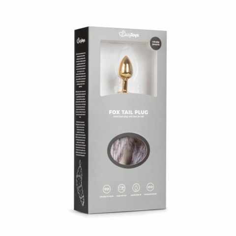 EasyToys Aluminium Plug z Sztucznym Ogonem Lisa Srebrny 40 cm EasyToys Aluminium Plug z Sztucznym Ogonem Lisa Srebrny 40 cm