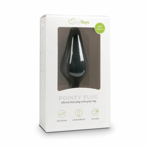 EasyToys Korek anatomiczny z uchwytem silikonowy czarny S EasyToys Korek anatomiczny z uchwytem silikonowy czarny S