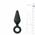 EasyToys Korek anatomiczny z uchwytem silikonowy czarny S