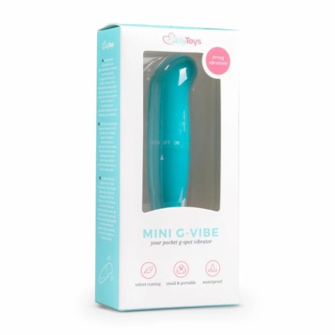 EasyToys Mini Wibrator Punktowy G z Zakrzywioną Końcowką Turkusowy EasyToys Mini Wibrator Punktowy G z Zakrzywioną Końcowką Turkusowy