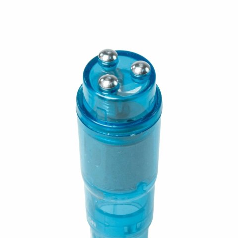 EasyToys Pocket Rocket Blue - Kompaktowy masażer intymny z 4 nasadkami EasyToys Pocket Rocket Blue - Kompaktowy masażer intymny z 4 nasadkami