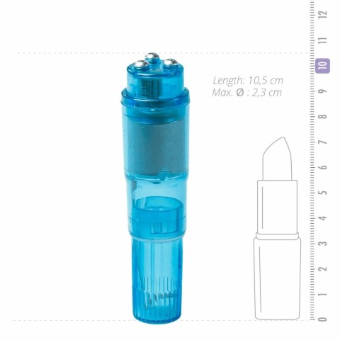 EasyToys Pocket Rocket Blue - Kompaktowy masażer intymny z 4 nasadkami EasyToys Pocket Rocket Blue - Kompaktowy masażer intymny z 4 nasadkami