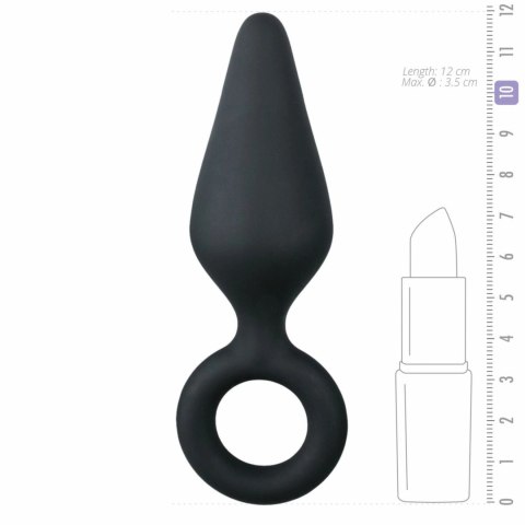 Easytoys Korek silikonowy z uchwytem, czarny, rozmiar Medium Easytoys Korek silikonowy z uchwytem, czarny, rozmiar Medium
