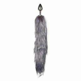 Rimba Aluminium Plug z Syntetycznym Lisim Ogonem, Srebrny, 40 cm