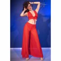 Chilirose CR 4857 Komplet Top i Spodnie Czerwony Rozmiar S