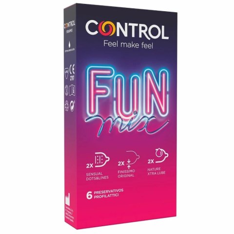 Control Feel Fun Mix Zestaw Prezerwatyw 6 szt. Anatomiczne i Ultracienkie Control Feel Fun Mix Zestaw Prezerwatyw 6 szt. Anatomiczne i Ultracienkie