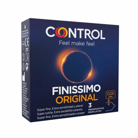 Control Finissimo Prezerwatywy Ultra Cienkie 3 sztuki 54 mm Control Finissimo Prezerwatywy Ultra Cienkie 3 sztuki 54 mm