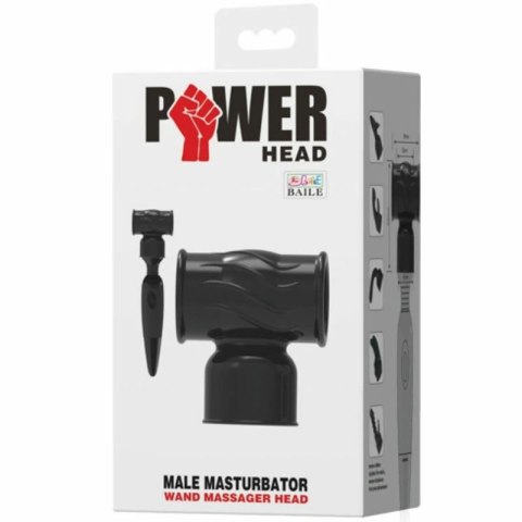 Baile Power Head wymienna głowica do masażera męskiego, czarna Baile Power Head wymienna głowica do masażera męskiego, czarna