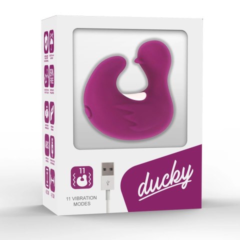 Coverme DuckyMania silikonowy naparstek stymulujący, akumulatorowy, fioletowy Coverme DuckyMania silikonowy naparstek stymulujący, akumulatorowy, fioletowy