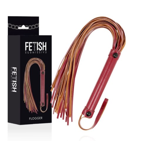 Fetish Submissive Dark Room bicz z wegańskiej skory 28cm czarny Fetish Submissive Dark Room bicz z wegańskiej skory 28cm czarny