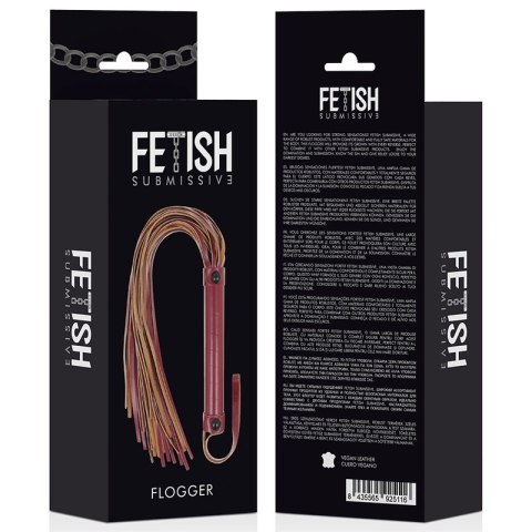 Fetish Submissive Dark Room bicz z wegańskiej skory 28cm czarny Fetish Submissive Dark Room bicz z wegańskiej skory 28cm czarny