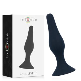 Intense Anal Level 3 czarny 12,5 cm silikonowy model stożkowy