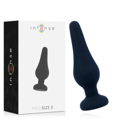 Intense Pipo S Czarny Korek Silikonowy 9,8 cm - model anatomiczny Intense Pipo S Czarny Korek Silikonowy 9,8 cm - model anatomiczny