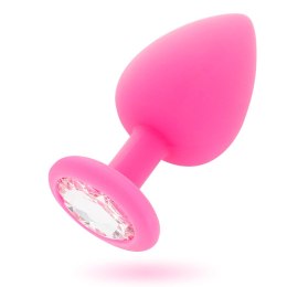 Intense Shelki M korek anatomiczny silikonowy fuksja 8 cm