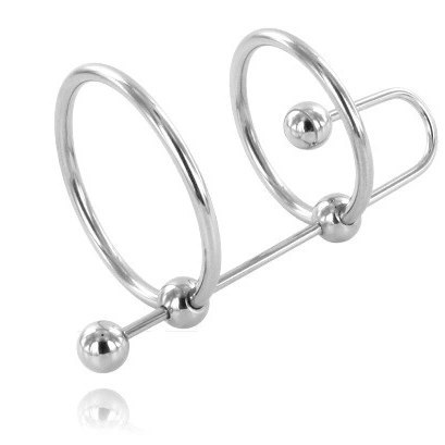Metal Hard - Stalowy pierścień intymny z zabezpieczeniem, 28/32 mm Metal Hard - Stalowy pierścień intymny z zabezpieczeniem, 28/32 mm