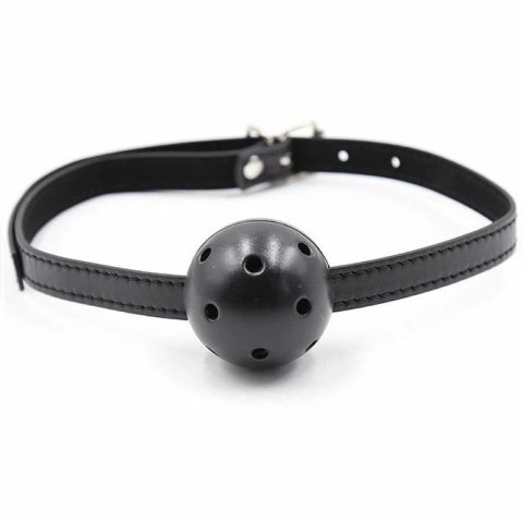 OHMAMA Ball Gag z otworami wentylacyjnymi, regulowany, czarny 4,5 cm OHMAMA Ball Gag z otworami wentylacyjnymi, regulowany, czarny 4,5 cm