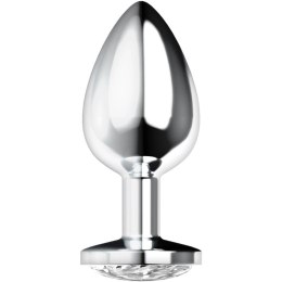 OHMAMA Korek aluminiowy z kryształem L, 4x9cm, elegancki design
