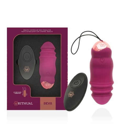 Rithual Reva Egg - Sterowana Maszyna Intymna z Funkcją Wibracji i Ruchu Up&Down, silikon, pilot, USB, fiolet Rithual Reva Egg - Sterowana Maszyna Intymna z Funkcją Wibracji i Ruchu Up&Down, silikon, pilot, USB, fiolet
