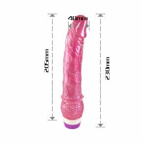Baile Linex Red - model wibrujący, 23 cm, żelowy, czerwony Baile Linex Red - model wibrujący, 23 cm, żelowy, czerwony