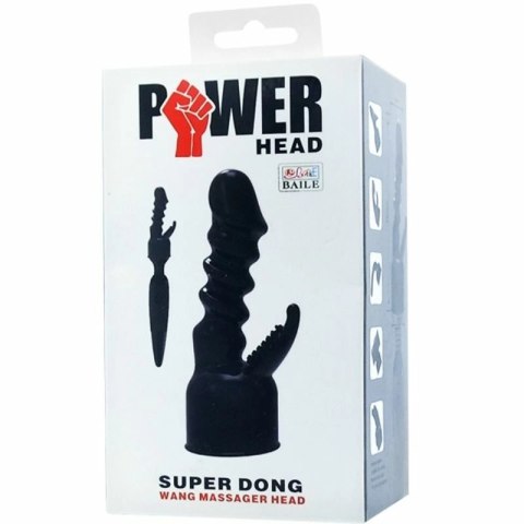Baile Power Head wymienna głowica masująca z zakładką czarna Baile Power Head wymienna głowica masująca z zakładką czarna