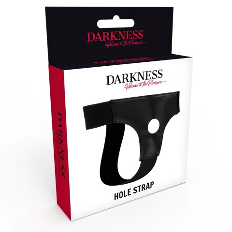 Darkness szelki z otworem uniwersalne, skora PU, czarne Darkness szelki z otworem uniwersalne, skora PU, czarne