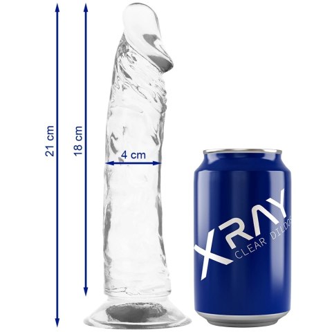 XRAY Clear Model 21 cm - Transparentny, miękki żel, przyssawka XRAY Clear Model 21 cm - Transparentny, miękki żel, przyssawka