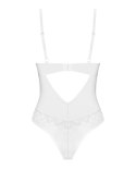 Obsessive Komplet Stringow i Biustonosz S/M/L Czarny Skora Syntetyczna